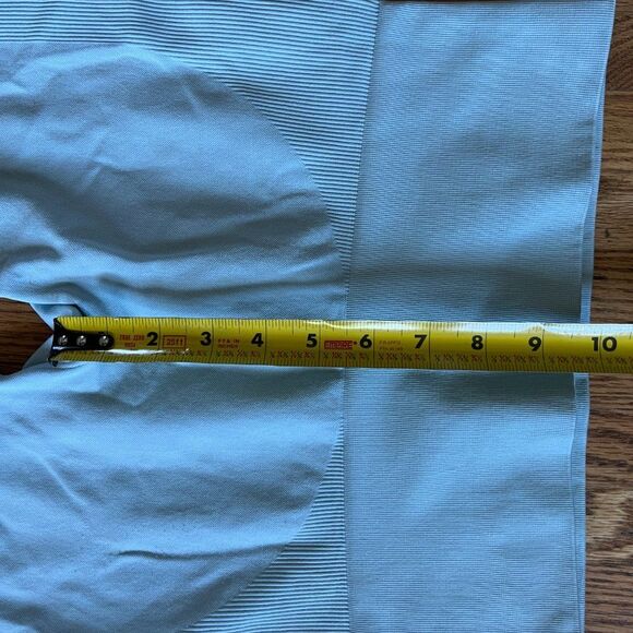 Set Active x Ouai Blue Green High Waist Seamless Leggings   Women's Size Medium - Picture 10 of 10